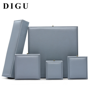 DIGU Da Sang Trọng Kim Loại <span class=keywords><strong>Clasp</strong></span> Trang Sức Set <span class=keywords><strong>Box</strong></span> Nhẫn Earring Lưu Trữ Hộp Vòng Cổ Ngọc Trai Đồ Trang Sức Hộp Quà Tặng - Product Image 3