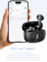 Auriculares inalámbricos Bluetooth 5.4 TWS, auriculares internos con cancelación de ruido ENC, auriculares estéreo HiFi de 13 mm para juegos, con pantalla digital de energía.