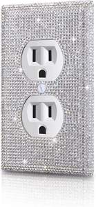 Prise murale à interrupteur simple American Standard avec couvercle en cristal de strass, design élégant, certifiée CCC - Product Image 5