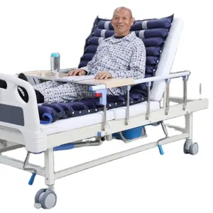 China faz atacado camas hospitalares manual tripla manivela camas de enfermagem para os idosos móveis camas médicas