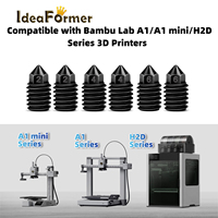 Buse en acier trempé améliorée Ideaformer 0,2/0,4/0,6/1,75 mm pour imprimante 3D Bambu Lab A1/A1 Mini/H2D - Accessoires
