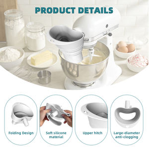 Accesorios de Cocina al por Mayor, Reducen las Fugas, Embudo de Harina de Silicona Plegable <span class=keywords><strong>KitchenAid</strong></span> de 4.5-5 Onzas - Product Image 6