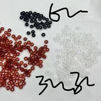 Anneau en forme de donut en calcédoine blanche, agate rouge et onyx, avec trou de 3 mm et anneau de 6 mm, pour bijoux, vêtements et accessoires