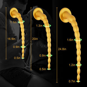 Dernier design de SEXBAY : Plug anal fouet et plug anal extra long <span class=keywords><strong>en</strong></span> silicone liquide à 12 billes, favori des hommes et des femmes - Product Image 5