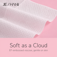 Serviettes jetables pour le visage 100% viscose non tissée, gaufrées EF, 20x20cm, 80 feuilles, serviettes nettoyantes jetables pour le visage