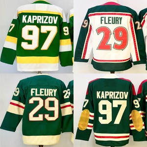 Maillots de hockey cousus pour hommes 7 Brock Faber 12 Matthew Boldy 97 Kirill Kaprizov 29 Marc-<span class=keywords><strong>Andre</strong></span> Fleury 43 Quinn Hughes - Product Image 1