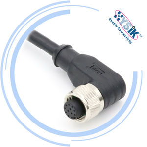 M12 12 دبوس كابل مصبوب ترميز الذكور إلى الإناث محول مزدوج الطرف سلك استشعار IP67 تسخير كابل الطيران - Product Image 5