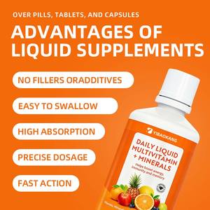 Multivitamines liquides quotidiennes personnalisées pour adultes + Minéraux Méga multivitamines liquides Minéraux traces Acides aminés Curcuma - Product Image 5