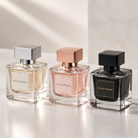 Bouteilles de parfum en verre colorées avec boîte, 30ml, 50ml, 100ml, vides, avec logo personnalisé, fourniture directe usine