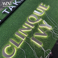 Lettres de logo d'entreprise rétroéclairées par LED 3D personnalisables pour les magasins populaires