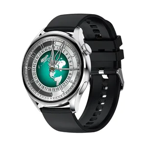 Jam tangan pintar GT5 kustom 1.28 inci, jam tangan pintar layar sentuh definisi tinggi dengan kontrol akses NFC