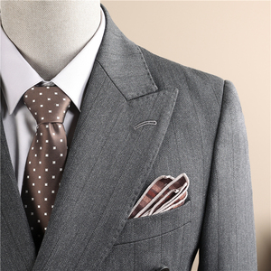 Premium Wool Blend Suit <strong>for</strong> <strong>Men</strong> Double Breasted 2 Piece Slim Fit Italian Style Business Formal Wedding Groom Anti-Wrinkle <strong>Blazer</strong> - Product Image 3