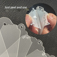 Vente en gros d'attaches en acrylique transparentes personnalisées, écologiques, durables, avec pompons, imprimables par sublimation, pour l'artisanat DIY