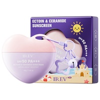 Crème solaire SPF 50 Ectoin Céramide, protection large spectre UVA UVB, résistante à l'eau, légère, hydratante, crème solaire coréenne