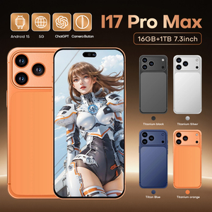 Nuevo Smartphone I17 <span class=keywords><strong>Pro</strong></span> <span class=keywords><strong>Max</strong></span> 5G 2026, Pantalla HD de 90Hz, Cámara Trasera de 108MP, Almacenamiento de 16GB+<span class=keywords><strong>1TB</strong></span>, Deca-core Snapdragon 800, Francés - Product Image 3