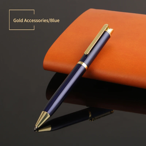 Nouveau <span class=keywords><strong>Stylo</strong></span> Design Huashilai 10 <span class=keywords><strong>Couleurs</strong></span> Livraison Rapide pour Cadeau d'Affaires <span class=keywords><strong>Stylo</strong></span> Métallique Personnalisé <span class=keywords><strong>Or</strong></span> et Bleu - Product Image 1