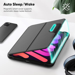 Housse de tablette en cuir PU ajuster étui de béquille pour iPad Mini 6/Mini 7 Business pare-chocs intégré dans un porte-crayon - Product Image 3