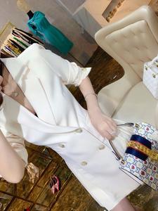 Guangzhou Auyan robe blanche femmes costumes <span class=keywords><strong>Ol</strong></span> banlieue plis mince blanc costume jupe pour dames - Product Image 4