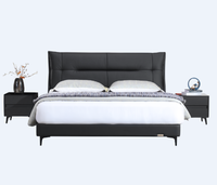 Meubles de chambre à coucher modernes et luxueux pour lit Queen, avec sommier tapissé en mousse, convertible et extensible, cadre en bois, fonction massage