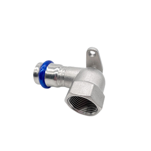 304 acier inoxydable poli presse ajustement raccords de tuyauterie 90 ° <span class=keywords><strong>goutte</strong></span> oreille coudes V profil haute pression bleu Indica - Product Image 5