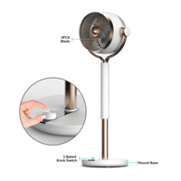 Ventilateur de circulation d'air 3D de 9 pouces Moteur DC Ventilateur Osci Hauteur d'inclinaison réglable Vente en gros Ventilateur sur pied Turbo Force à grande vitesse