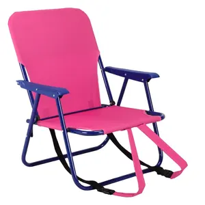تصنيع جديد كرسي غطاء وردي اللون كرسي استراحة خارجي للتخييم على الشاطئ