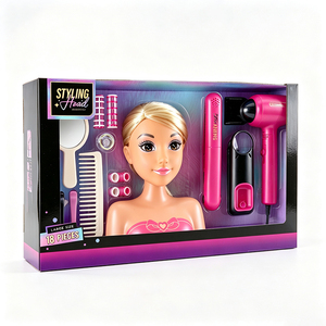 <span class=keywords><strong>Poupée</strong></span> mi-corps à peau brune avec tête à coiffer, ensemble de coiffure, jouet de salon de coiffure, sèche-cheveux, pour filles de 3 ans et plus, poupées <span class=keywords><strong>Barbie</strong></span> pour filles - Product Image 2