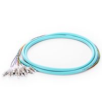 Cables ópticos de fibra LSZH de 0,9mm LCUPC 1M 1,5 m 2M Simplex Baja pérdida de inserción Alto retorno 12 código de color Coletas de fibra