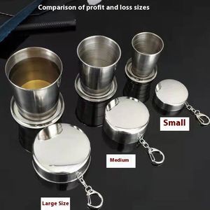Stainless Steel Outdoor Foldable Travel <b>Cup</b> Creative Retractable Portable <b>Tea</b> Wine <b>Cup</b> Personalized Mini Wash <b>Cup</b> Promotion - Product Image 2