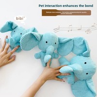 Jouet à mâcher en peluche résistant à l'abrasion, en forme de petit éléphant ou bouledogue français, anti-morsure, avec effets sonores, jouet pour animaux de compagnie en forme de dessin animé