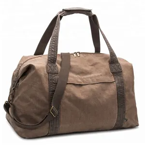 Большая вместительная Складная кожаная сумка, деловая сумка, холщовая мужская сумка для путешествий на выходные