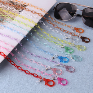 Chaîne de lunettes en acrylique, cordon pour masque facial, transparent, portable, style décontracté, pour adultes et enfants, printemps 2024, origine Jinhua - Product Image 1