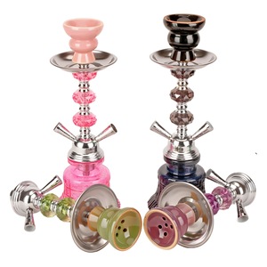 <span class=keywords><strong>Cachimba</strong></span> de vidrio doble de un solo tubo de tamaño pequeño en stock <span class=keywords><strong>Accesorios</strong></span> acrílicos Shish Juego completo - Product Image 5