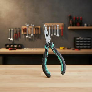 คีมเปิดห่วงวงแหวนปลายแหลมเหล็กกล้าคาร์บอนเกรด DIY พร้อมด้ามจับ TPR ป้องกันไฟฟ้าสถิตย์ สำหรับทำพวงกุญแจและงานเครื่องประดับ - Product Image 6