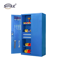 Chariot à outils en acier robuste de grande capacité SMILE avec serrure à clé, finition peinture RAL personnalisée, certifié ISO9001, modèle LNS