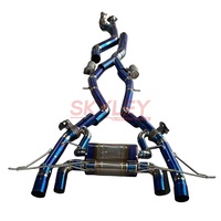 SKYLEY Auto Auspuff Catback Schalldämpfer Titanrohr Abgasanlage mit Klappensteuerung für BMW M3/M4 G80/G82/G8X 3.0T ab 2019 – 1 Set