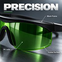 Lunettes de sécurité laser à fibre optique ZhonNa, protection UV et lumière bleue pour machines de marquage, gravure, soudage et découpe laser – Modèle professionnel