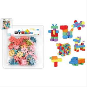 Alta calidad niños educativos 64 piezas colorido DIY rompecabezas cuadrado bloques de construcción juguetes de plástico precio barato - Product Image 3