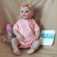 Muñeca Bebé Reborn Realista de 49 cm Meadow, Cuerpo Suave, Hecha a Mano con Piel 3D y Venas Visibles, Muñeca de Arte Coleccionable, Regalo de Navidad M012
