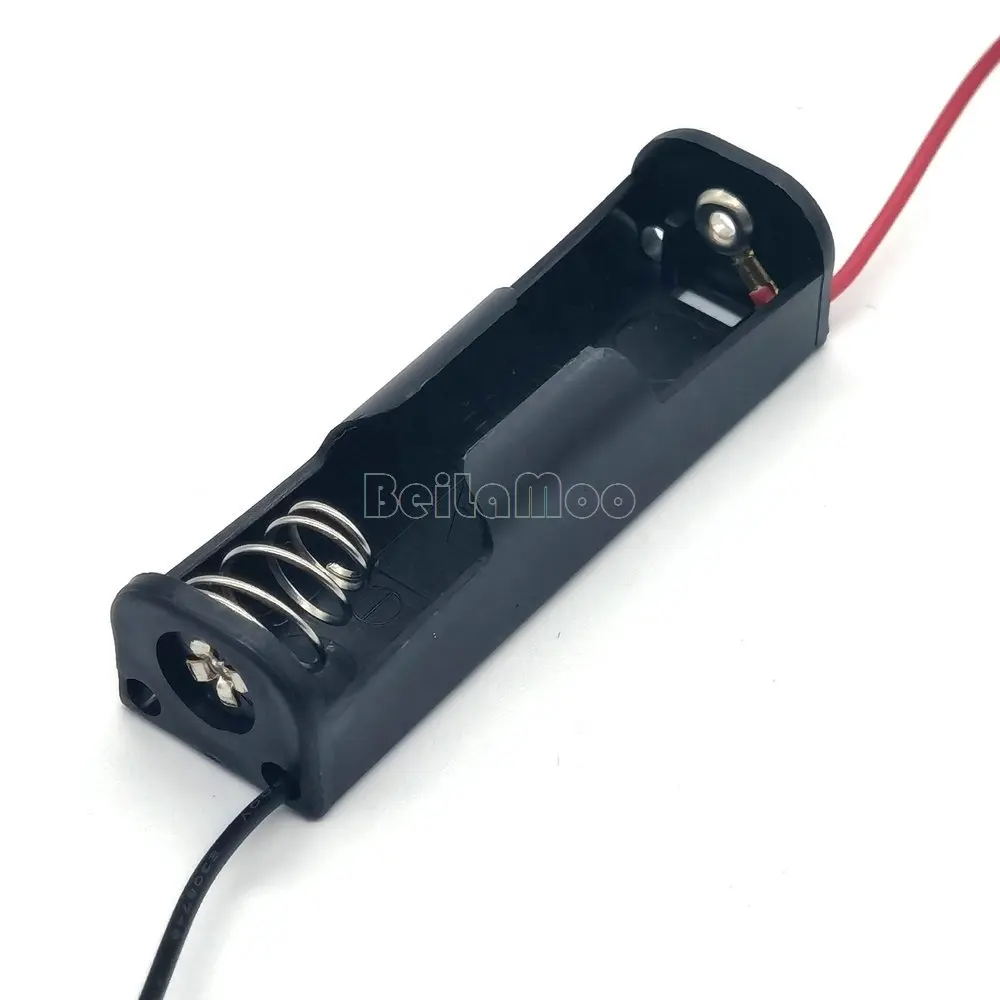 Single one AA cell box with wire leads 150mm UM3*1 batt holder 14500 battery case