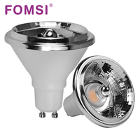 FOMSI 7W AR70 AR111 GU10 Spot LED avec couvercle en plastique et corps en aluminium, ampoule LED AR111 AC85-265V