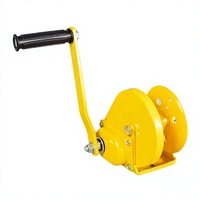 Treuil manuel portable compact à manivelle, réversible, avec câble en acier galvanisé, pour grues, 1200 LBS