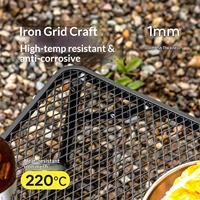 Table pliante en fer PRIMITIVE pour le camping, les pique-niques, les barbecues, la plage, les repas - Meubles d'extérieur ultra-légers empilables avec pieds pliants