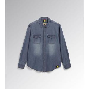 Chemise en jean Diadora XL, nouvelle, bleu délavé, respirante, légère, 100% coton - Product Image 1