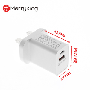 Tipo <span class=keywords><strong>C</strong></span> QC 3.0 USB PD adattatore da viaggio 18W ricarica rapida caricabatterie da parete per <span class=keywords><strong>iphone</strong></span> - Product Image 6