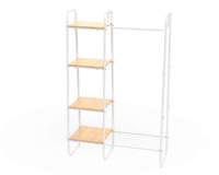 Porte-manteau sur pied moderne multifonctionnel robuste en acier au carbone, à un seul niveau, avec rangement pour serviettes, pour l'organisation du salon