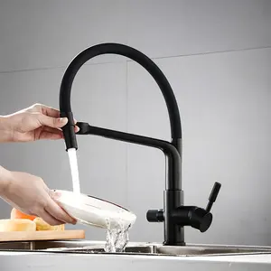 2021 kitchen 3 way faucet stainless steel 304 water tap modern kichen kitchen taps brass pull out kitchen mixer sink faucets