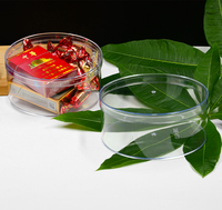Boîte à dessert ronde en plastique PS personnalisée de qualité alimentaire avec couvercle pour emballage de boulangerie, gâteau, pâtisserie, bonbons, collation et pain