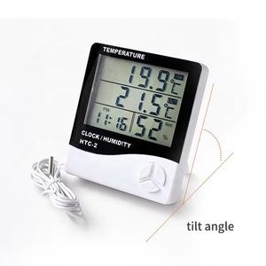 신제품 LCD 디지털 실내/실외 기상 관측소 시계 ABS 플라스틱 전자 온습도계 온도계 ODM - Product Image 2