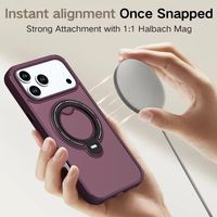 Coque de téléphone antichoc magnétique avec anneau rotatif en métal pour iPhone 18 Pro, 17 Pro Max, 16, 15 Plus, 14, 13 Pro Max